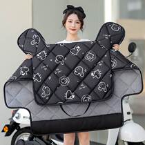 Electric motorcycle windshield is winter 2022 new style plus velvet thickening waterproof female battery tram to keep warm in winter