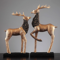  Nordic lucky deer ornaments Creative home decorations Living room entrance wine cabinet Bogu rack Handicraft knickknacks