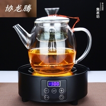 Brand heat-resistant thickened all-glass steaming teapot Electric pottery stove Steam health pot Pure glass boiling water boiling teapot