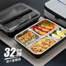 Brand 304 Stainless Steel Insulated Lunch Box Lunch Box Adult Fast Food Pang students with cover Korean canteen