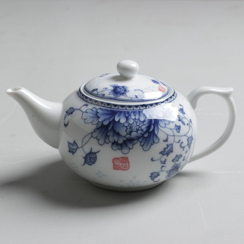 Jingdezhen Qinghua Porcelain Teapot Glaze in color white porcelain teapot home ceramic tea tea teapot teapot