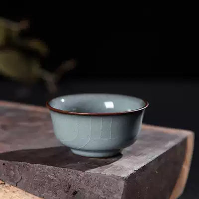 Brand Longquan Celadon Iron Bone Wang Wenge Kiln Iron Tire Master Cup Single Cup Geyao Cracking Tea Cup Kung Fu Tea