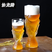 M creative football beer cup Glass draft beer cup Craft beer cup Large European personality Hercules cup World Cup