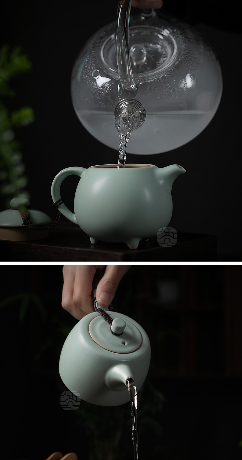 Jiangnan past your up kung fu tea sets tea pot office household contracted style open your porcelain tea cups