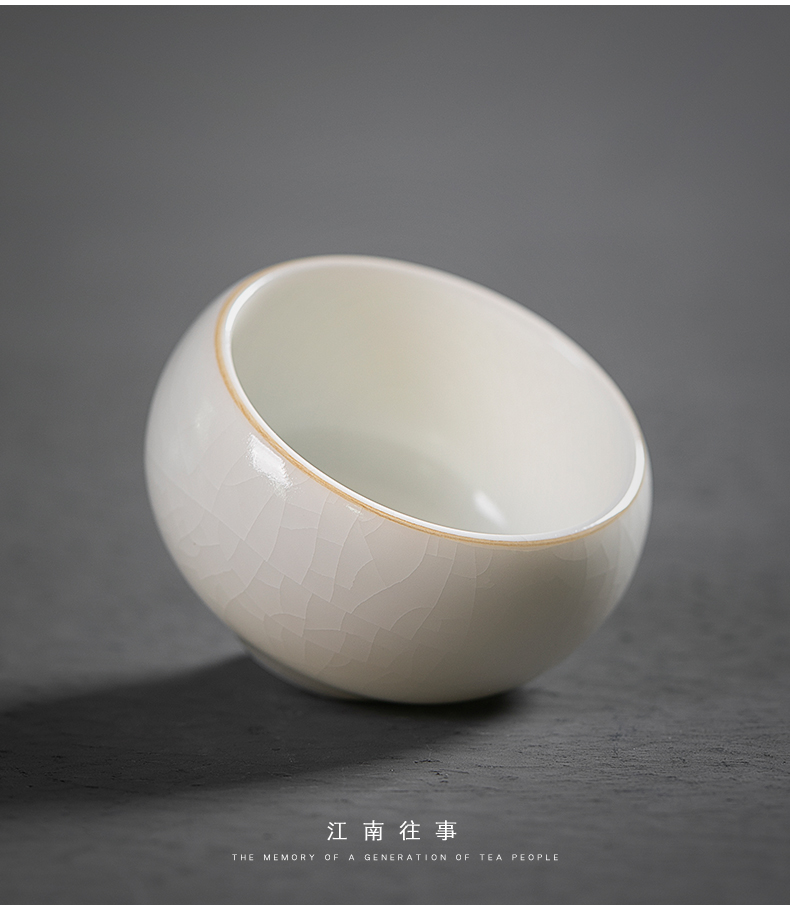 Jiangnan kung fu tea set ceramic cups past a single master your up sample tea cup cup tea cup suet jade white porcelain
