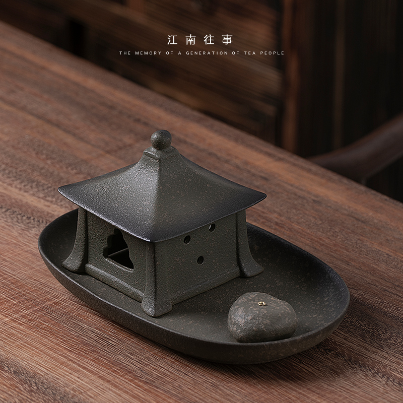 Jiangnan past zen joss stick incense coil and ceramic incense furnace Japanese tea taking wingceltis household indoor fragrant incense buner