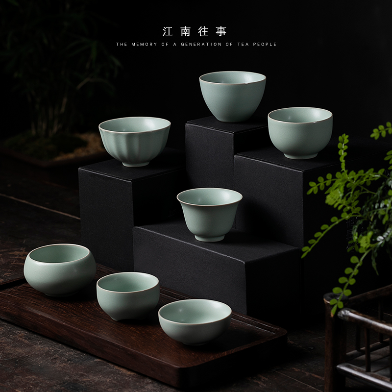 Jiangnan past your up kung fu small bowl ceramic tea cups tea cup to open the slice the porcelain sample tea cup, master cup