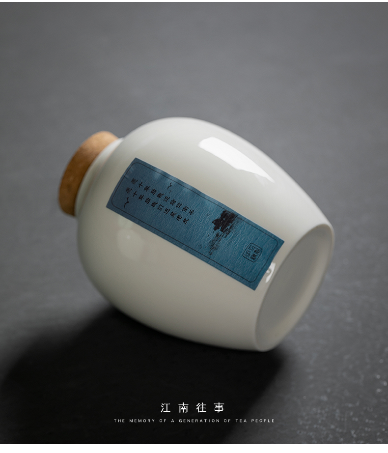 Jiangnan past white porcelain tea pot lawsuits kung fu tea set household size ceramic pot seal storage POTS