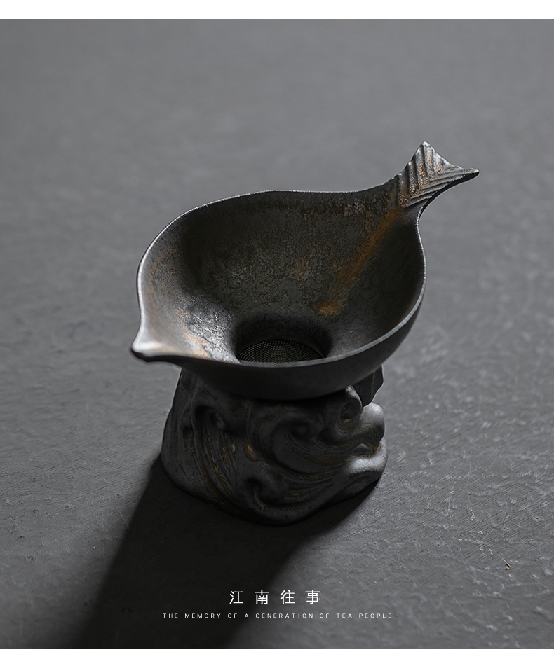 Jiangnan past) ceramic filter fine gold tail an artifact tea tea tea tea strainer filter filter