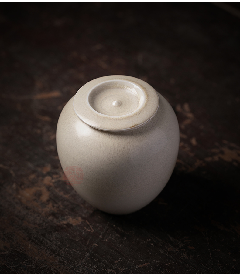 Jiangnan past caddy fixings ceramic pot hand burn of zen tea dust bin kung fu tea POTS sealed storage tank