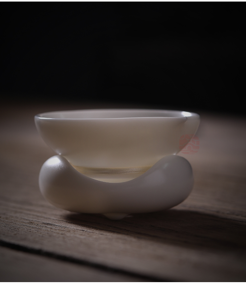 Jiangnan past dehua white porcelain) of China tea filter ceramic tea strainer suet jade) suits for