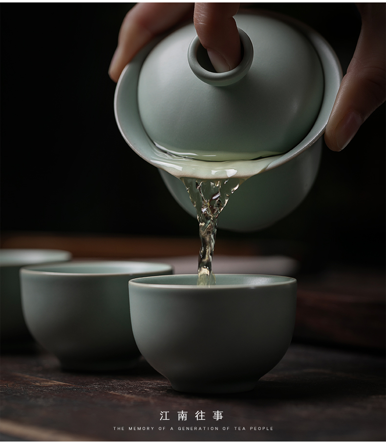 Jiangnan tea past three only to use ceramic household to cup your up ancient kunfu tea tureen tea cups