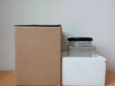 Honey glass bottle packaging carton combination express package packaging box carton set