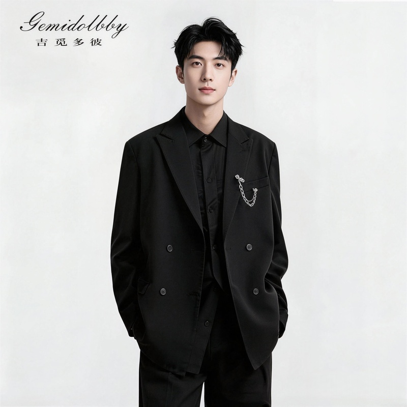 Gemidolbby Casual Suit for Men, Stylish and High-End, Loose and Versatile Suit