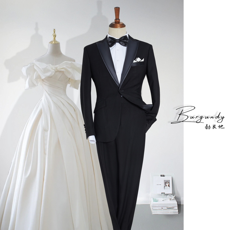 Burgundy High-End Suit with Peak Lapel, Groom's Wedding Suit Set, Men's Slim Fit Tuxedo 3188 Burgundy High-End Suit with Peak Lapel, Groom's Wedding Suit Set, Men's Slim Fit Tuxedo 3188