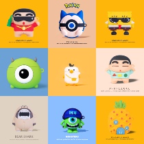 Cartoon cute airpods 3rd generation bluetooth earphone cover suitable for Apple 1 2nd generation pro protective cover silicone soft shell tide