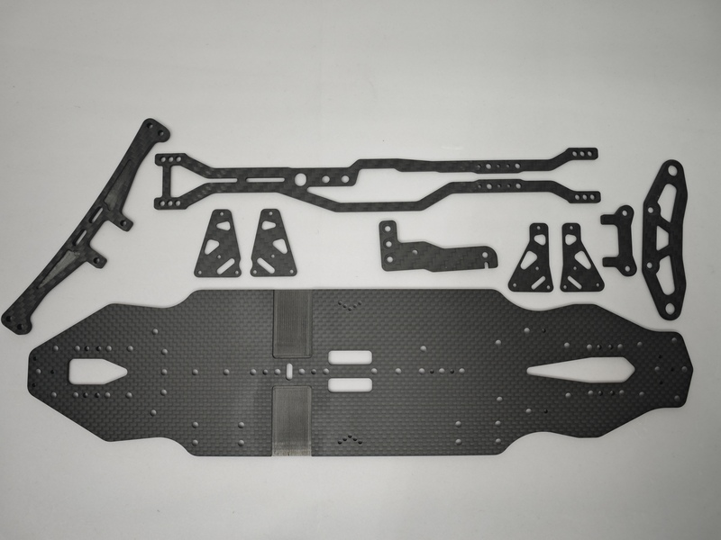 Xpress Xq3S Carbon Fiber Chassis Second Floor Board Car Shell Pillar Bracket Swing Arm Reinforcement Plate Steering Gear Bracket