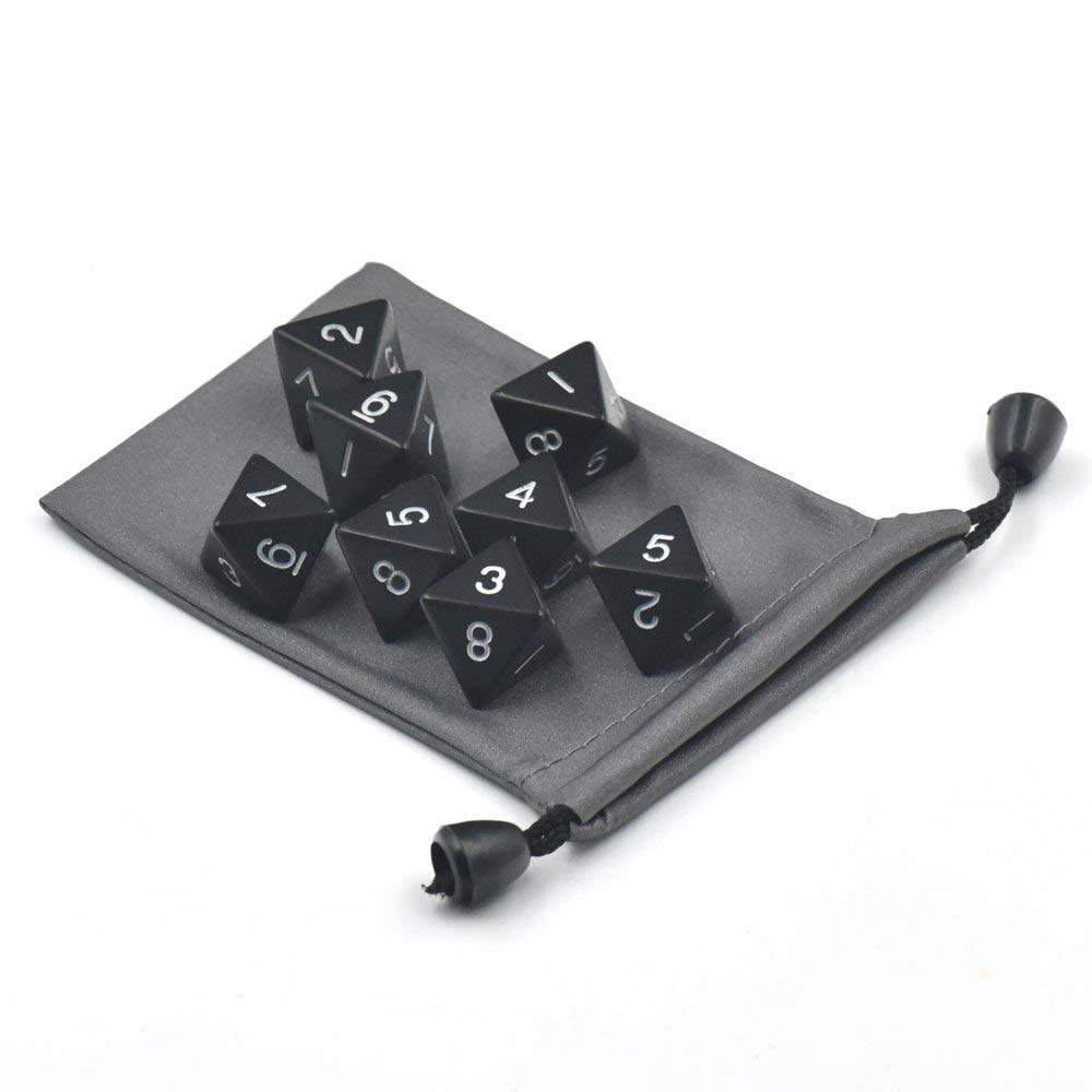  Cool Black Eight-face dice digital dice indicate the colour sub-run group griddle 8 SEND WATERPROOF BAG
