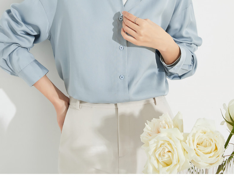 Осенняя рубашка, белая куртка, V-образный вырез, свободный крой, французский стиль 