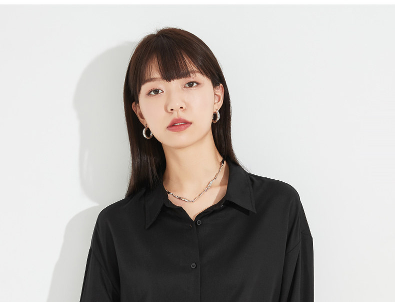 Осенняя рубашка, белая куртка, V-образный вырез, свободный крой, французский стиль 