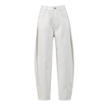 (Yiyang Selection) Lenzing Tencel Cotton Summer New High Waist Casual Sickle Straight Pants 0963