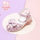 Fuluo Mi Girls 샌들 여름 2024 뉴 여름 어린 소녀 미끄럼 방지 소프트 솔 Baotou Beach Princess Shoes