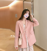 MOBAI retro gentle 2020 early spring loose and versatile long-sleeved medium-long Korean version of the blazer top for women