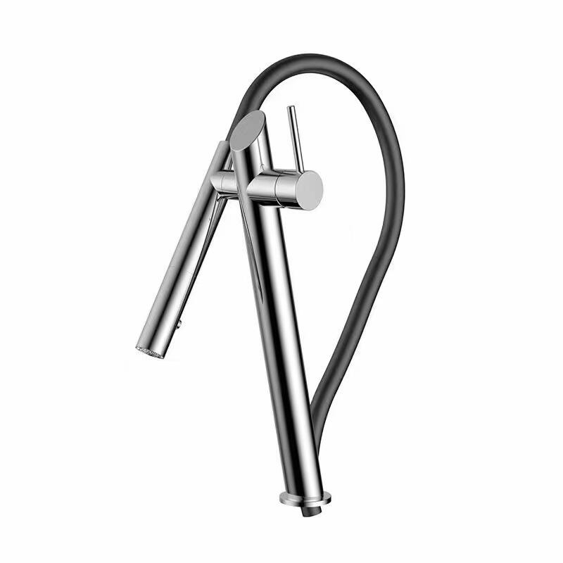 Dongge-0284 Designer Faucet Classy Export Quality All-Copper Kitchen Hot and Cold Water Pull-Out Tilt Model
