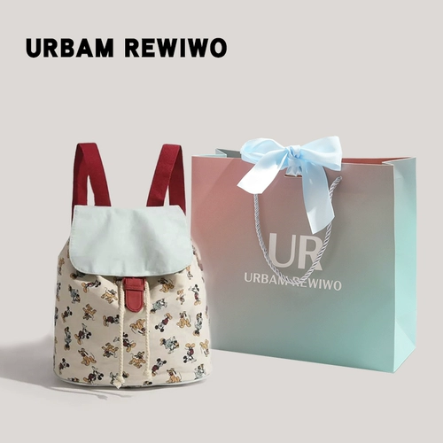 UR Небольшой дизайнерский универсальный рюкзак, вместительный и большой ранец, сумка через плечо, официальный продукт, на шнурках