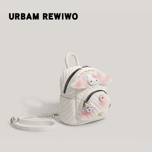 UR Bam Rewiwo Официальный подлинный милый kt -галстук -подвесная сумка для плеча женская женщина 2024 новый ромб маленький рюкзак