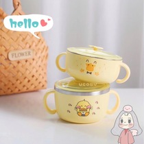 (Spot) Japanese Richell Lichel stainless steel insulation bowl baby water bowl baby tableware