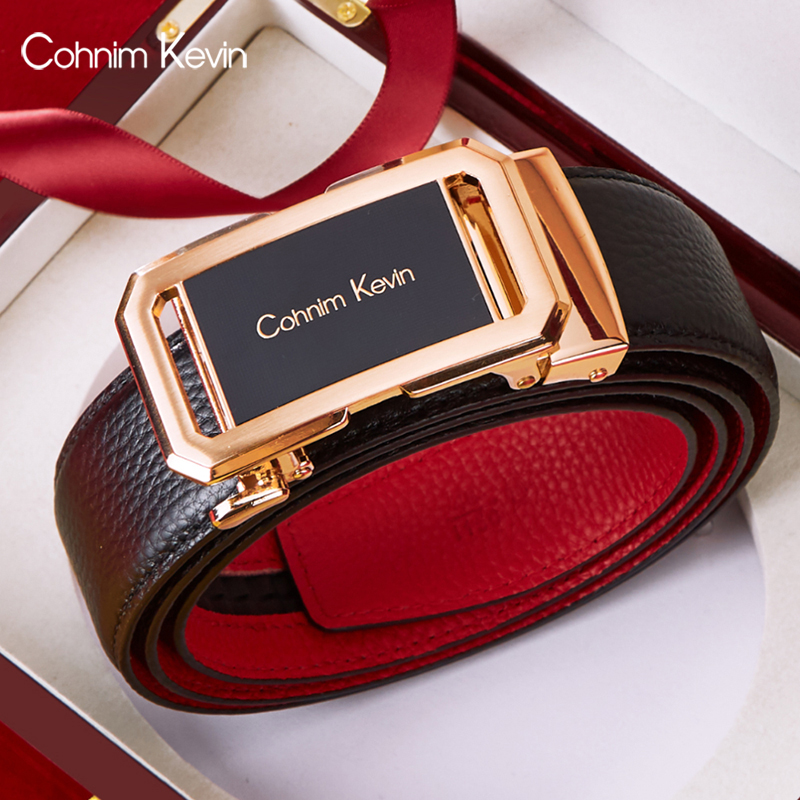 Cohnim Kevin high-grade belt men's automatic belt head layer cowhide youth belt casual pants with young people