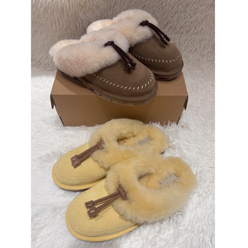 2026 New Style Suede Plush Warm Cotton Slippers with Thick Sole and Wool Lining, Closed-Toe Slippers for Women