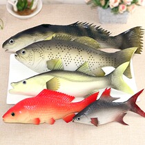 Simulation Fish Model PU Crucian Carp Carp Sturgeon Barn Fish Bass Fish Seafood Food Props Decoration Furnishing