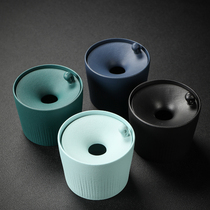 Ceramic creative home living room office ashtray with lid personality trend fancy ornaments flower box