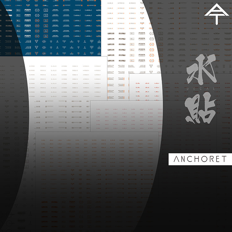 (Yujiao Paradise) ANCHORET Sci-Fi Model Universal Warning Water Sticker