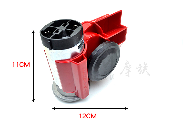 Xe máy sừng không khí 12 V tích hợp điện air pump hơi nước sừng siêu âm thanh ốc cao và thấp âm thanh đôi tiếng còi phụ kiện 	loa lắp xe máy	