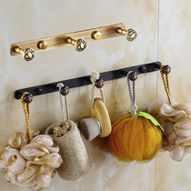 Antique European style row hook black bathroom wall hook living room door back wall toilet clothes adhesive hook hook