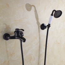 Black Shower Shower SHOWER SUIT HOME ANCIENT COPPER BATHROOM SIMPLE SHOWER SPRAY HEAD HANGING WALL TYPE BATHTUB SHOWER TAP