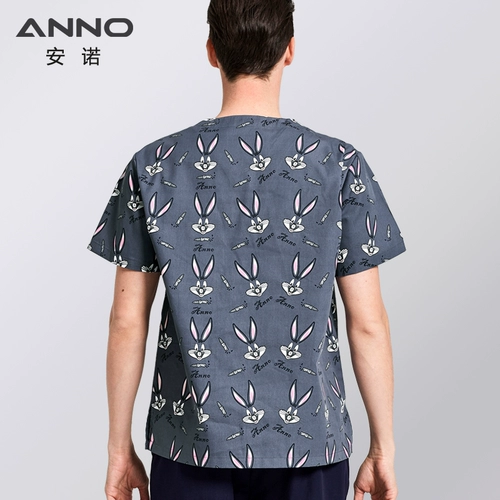 安诺 Дышащая униформа врача, униформа медсестры для работы, комплект, поликоттон, короткий рукав