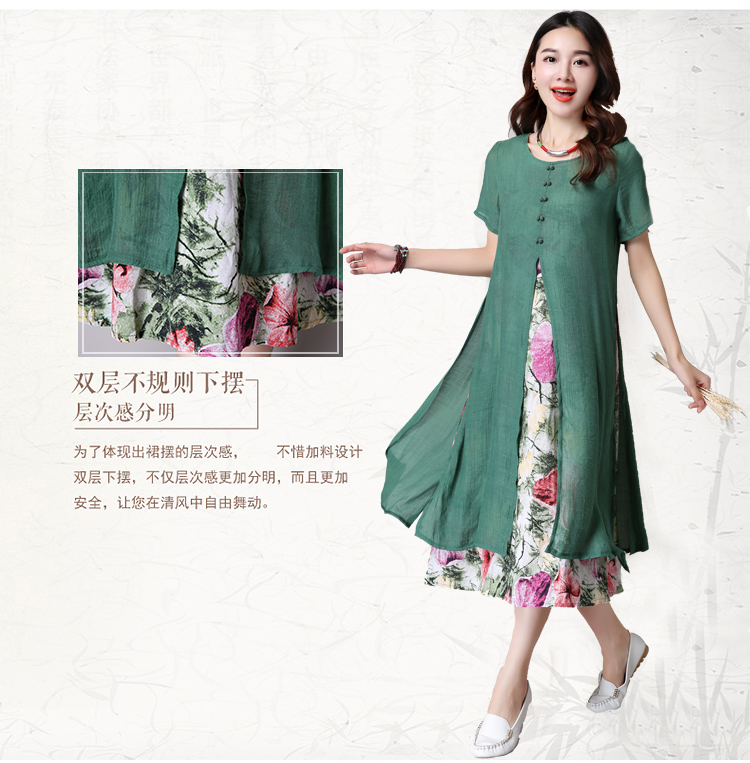 Robe femme en Coton et lin - Ref 3326852 Image 11