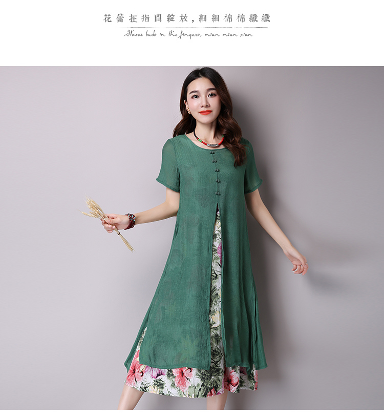 Robe femme en Coton et lin - Ref 3326852 Image 14