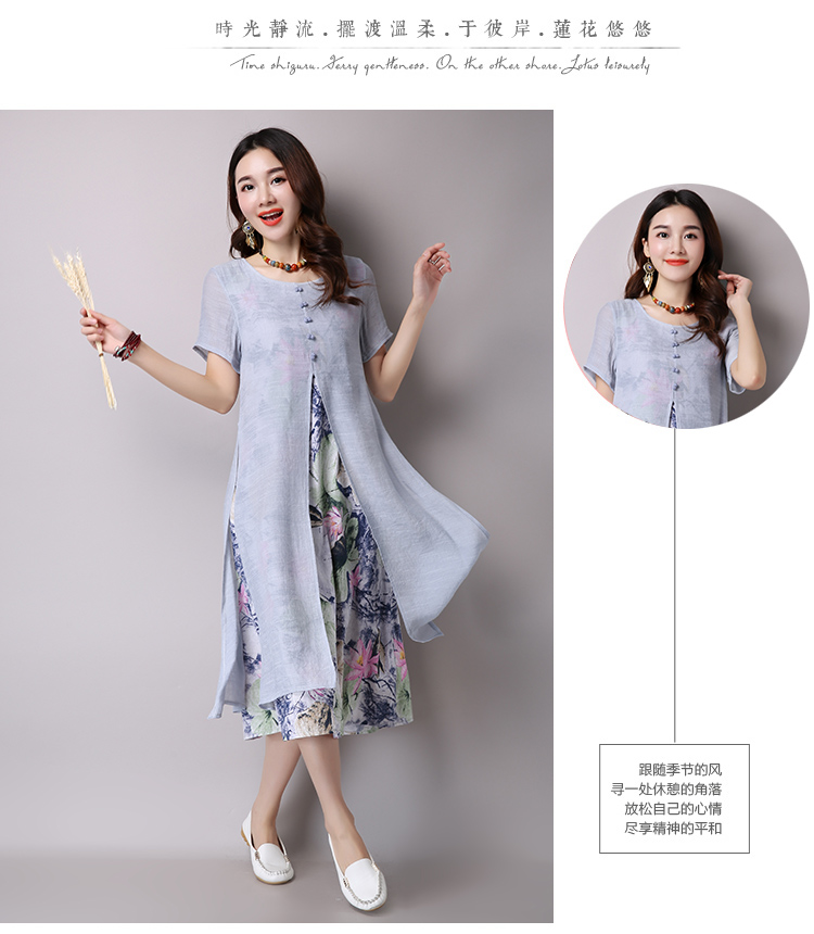 Robe femme en Coton et lin - Ref 3326852 Image 23