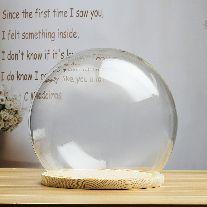 Bán chạy nhất trang trí trang trí đồ trang trí trong suốt hình cầu thủy tinh bao gồm cơ sở dạ quang với pin Qixi Festival để gửi cho bạn bè phụ kiện trang trí phòng ngủ