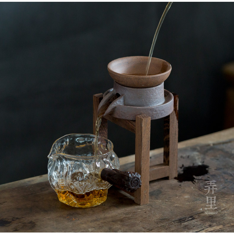Creative coarse pottery) tea strainer screen tea accessories) frame ceramic tea tea tea filter