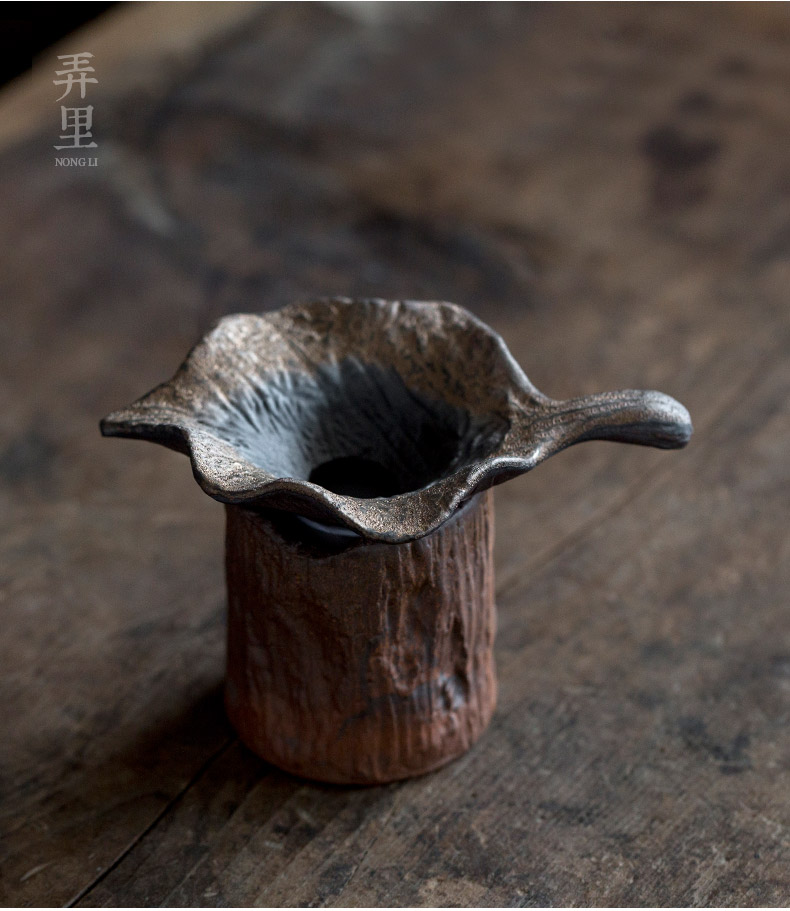 Creative coarse pottery) tea strainer screen tea accessories) frame ceramic tea tea tea filter