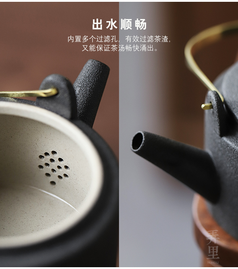 The Get | in Japanese small single pot pot of ceramic teapot girder kung fu tea based warm tea alcohol coarse ceramic tea set