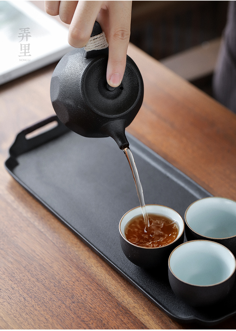 The Get | Japanese black pottery teapot set in the household contracted office modern small ceramic kung fu tea tea zen
