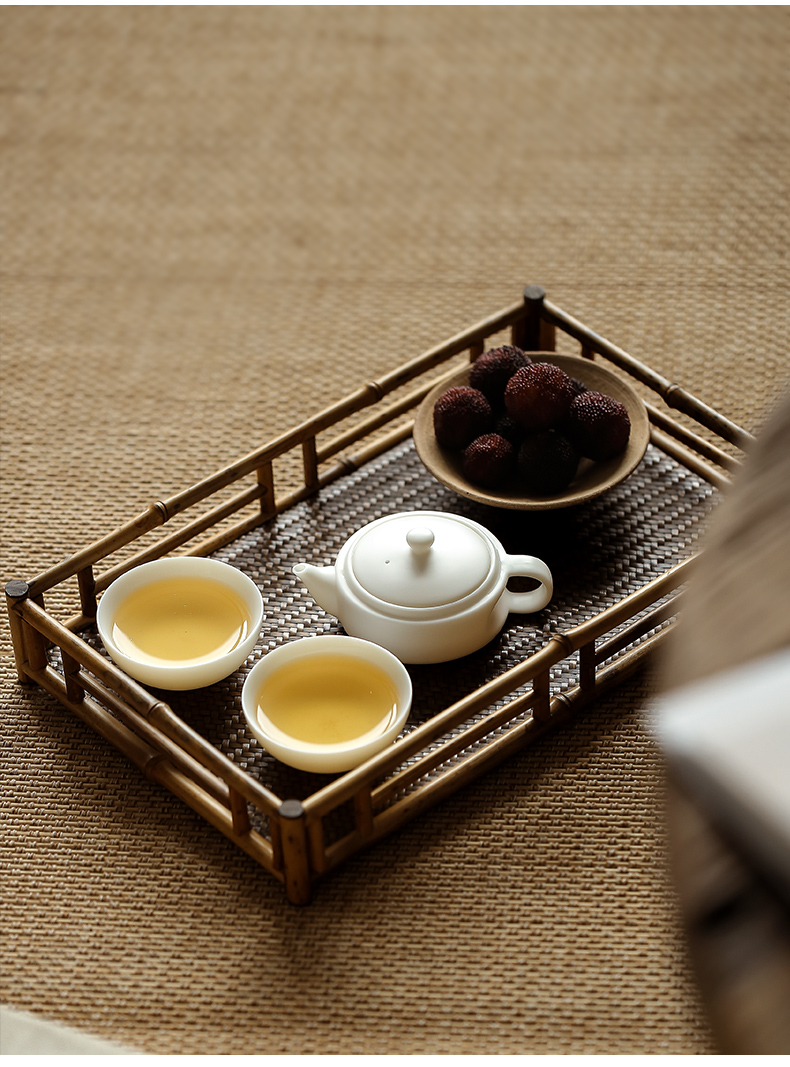 Travel tea set ceramic cups kung fu dehua white porcelain cup to crack a pot of two cups of Japanese portable teapot