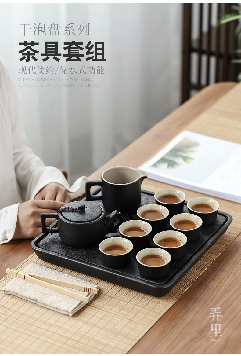 Get in | sharply Shi Gan mercifully disk storage ground ceramic kung fu tea set a complete set of tea home square